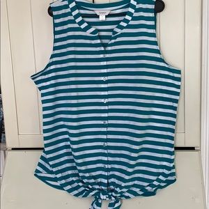 Striped Tie Tank Top